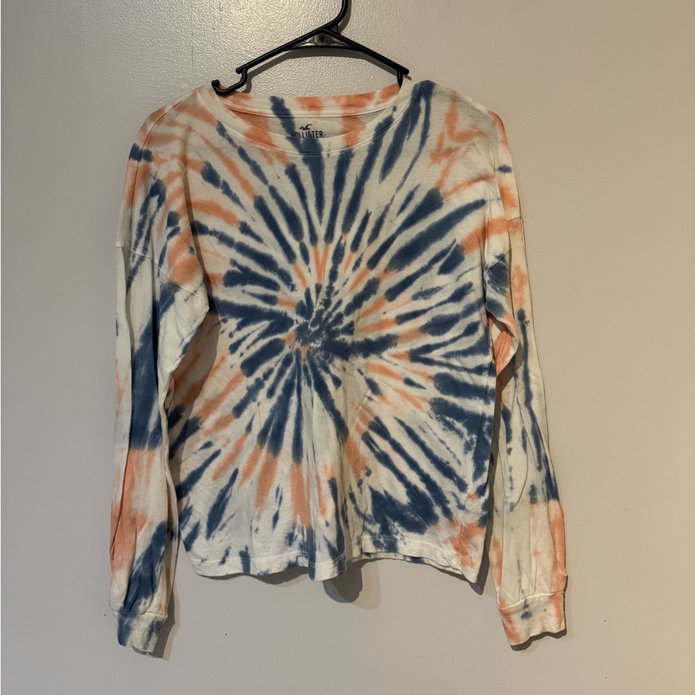 Hollister Blue and salmon Tie-Dye